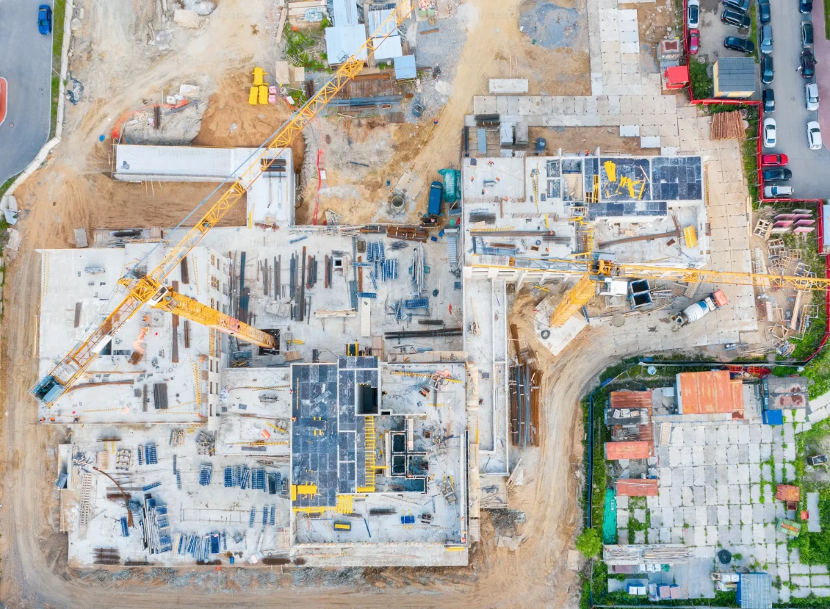 Survey flight over site